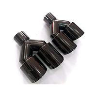 Punta de Escape para Coche, 2 Piezas, Tubo de Escape de Fibra de Carbono, Acero Inoxidable, Doble, Universal, Accesorios para silenciador de automóvil, Tubo de Escape (Entrada 70 mm, Salida 89 mm).