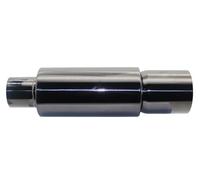Punta de Escape para Coche, Tubo de Escape, silenciador, Cola, Interfaz Universal de Acero Inoxidable, Extremo del Sistema de 51, 57 y 63 mm (007 Titanio 57 mm)