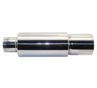 Punta de Escape para Coche, Tubo de Escape, silenciador, Cola, Interfaz Universal de Acero Inoxidable, Extremo del Sistema de 51, 57 y 63 mm (007 Plata 51 mm)