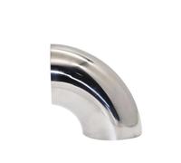 Punta de Escape Universal de Acero Inoxidable de 90 Grados, Codo, conexión para tubería de Soldadura Sanitaria, silenciador de Escape de Coche, soldada(diámetro Exterior de 60 mm a 1,2 mm).