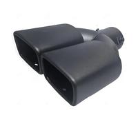 Punta De Escape Universal Doble Salida Silenciador Trasero Acero Inoxidable Tubo Boca Cuadrada Accesorios Para Coche Punta de escape(Matte Black Straight)