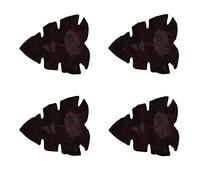 Punta de flecha de obsidiana de caoba Punta de flecha natural Punta de flecha hecha a mano de 2 a 2,5 pulgadas (juego de 4 piezas) -Blessfull Healing