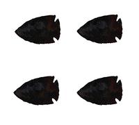 Punta de flecha de obsidiana de caoba Punta de flecha natural Punta de flecha hecha a mano de 2 a 2,5 pulgadas (juego de 4 piezas) -Blessfull Healing