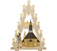Punta De Luz LED 15 Flg. "Iglesia Seiffner" 52,0x67,0x6,0cm NUEVO Arco De Luz
