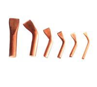 Punta de repuesto de 75-500 W para pistolas de soldadura eléctricas de alta potencia, punta de cobre puro calentada externa con cabeza plana doblada y borde de corte, adecuada para soldadura de área