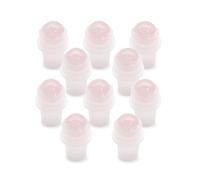 Punta de rodillo de piedras preciosas para botella de 5 ml, cuarzo rosa