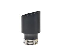Punta De Silenciador Accesorios Para Coche De Acero Inoxidable Color Negro Mate Punta De Silenciador De Escape Boquilla Universal F10 Para Golf(IN63-OUT89mm)