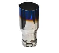 Punta De Silenciador Rizada Para Tubo Escape Con Brida Corte Inclinado Acero Inoxidable Azul Brunt Universal Tubo Escape Punta Escape Automóvil(IN 54MM OUT 89MM)