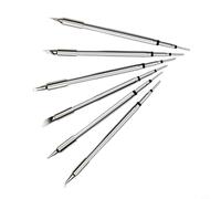 Punta de soldador C245 Punta recta Reemplazo para estación de soldadura JBC Punta de cobre precisa Transferencia de calor mejorada Larga duración Fácil Cambio Plata (C245-907)