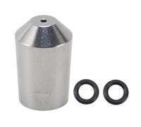 Punta de varita de vapor de repuesto para Rancilio, boquilla de espuma de leche de acero inoxidable, accesorio de barista profesional con 2 juntas, perfecto para cafeterías (Un solo agujero)