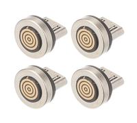 Punta del Adaptador USB Magnético 7 Pines, Metal Plata 4 Piezas | Carga Diaria en Escritorio y Móvil, Acabado Pulido, Protege Entrada, Bloquea Polvo y Partículas Color Aleatorio