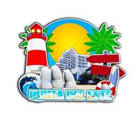 Punta Del Este Uruguay - Imán para nevera de madera 3D, monumentos de viaje, coleccionables, decoración hecha a mano -2321