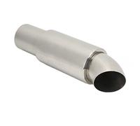 Punta del Silenciador de Escape del Automóvil, Tubo del Silenciador de Escape del Automóvil 51 Mm X 63 Mm Reemplazo Universal de Plata de Acero Inoxidable Redondo de Entrada Tubos de escape