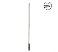 Punta Destornillador para torx 250mm Extra Larga Magnética Punta(TT8) | Cabeza seguridad TT8-TT40, para vástago hexagonal 1/4'', para ideal taladros eléctricos, uso universal