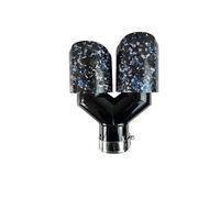 Punta Escape 1 Pieza De Punta Doble Boca, Tubo De Escape De Coche, Tubo De Acero Inoxidable Adecuado Para, Lámina Azul Brillante Fibra Carbono Tubo Silenciador(63mmIN-89mmOUT left)