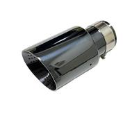 Punta Escape 1 Pieza De Silenciador De Tubo De Escape De Acero Inoxidable, Demasiado Negro, Adecuado Para F20 F10 E38 E46, Piezas Automóvil Tubo Silenciador(51mm-89mm)