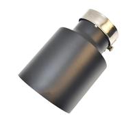 Punta Escape Automóvil Conjunto De Tubo Extremo Corte Universal, Accesorios Para Coche, Silenciador Acero Inoxidable, Punta Negra Mate, 1 Ud Silenciador Trim(51-76)