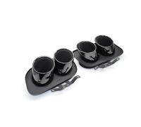 Punta Escape Automóvil Para 992 Para Carrera 2/4 /S /4S Punta Del Silenciador Tubo Escape Boquilla Acero Inoxidable 304 Silenciador Trim(Black)
