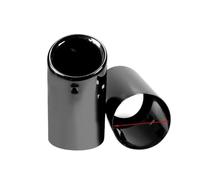 Punta escape coche 2 Unids/set 7,6 Cm/2.99in Cubiertas Tubos Punta Silenciador Escape Coche Acero Inoxidable Para A1 Para A3 Para A4 Para TT 2009-2015(Black-8.9cm)
