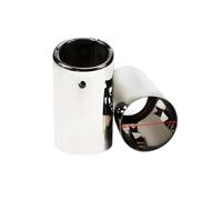Punta escape coche 2 Unids/set 7,6 Cm/2.99in Cubiertas Tubos Punta Silenciador Escape Coche Acero Inoxidable Para A1 Para A3 Para A4 Para TT 2009-2015(Silver-8cm)
