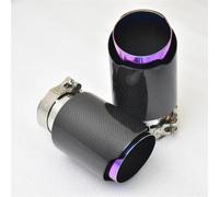 Punta Escape Coche Tubo Morado Fibra De Carbono Brillante Silenciador Liso Piezas De Automóvil Modificación Del Tubo De Escape 1 Uds(54mm,101mm)