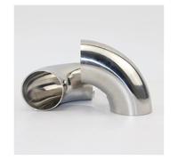 Punta Escape Codo Soldado 90 Grados, Diámetro Exterior 12mm-168mm, Tubería Pulidos Calidad Alimentaria, Acero Inoxidable 304 Grado Sanitario Tubo Silenciador(OD 80 X 2mm)