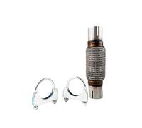 Punta Escape Conector Silenciador, Tubo De Escape Universal Soldado, Conexión Flexible Telescópica, Fuelle Trenzado, ID32-102mm Acero Inoxidable Tubo Silenciador(ID60mm,280mm)