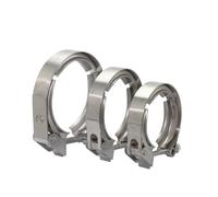 Punta Escape Conector Tubo Escape Abrazadera V Abrazaderas Acero Inoxidable 304 1,5~4,5 Pulgadas Abrazadera Liberación Rápida Brida Turbo Tubo Silenciador(1.5 inch 38mm)