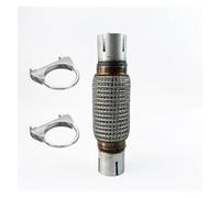 Punta Escape Conexión Silenciador Manguera Corrugada Universal, Tubo De Escape Para Coche/SUV/camión, ID32-102mm, Flor Tejida Acero Inoxidable 304 Tubo Silenciador(ID38MM,L350MM)