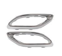 Punta Escape Cubierta Embellecedor Cubierta Silenciador Tubo Escape Doble Trasero Coche Compatible Con Benz Para B-Class W247 Para AMG Line 2020 2021 2022(1pair Silver)