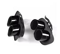 Punta Escape Para 992 2019+ Punta De Escape Actualización Tubo Salida Cuádruple Boquilla Silenciador Acero Inoxidable Negro(Black)
