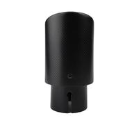 Punta Escape Punta De Boquilla De Escape Para Silenciador De Fibra De Carbono Para Coche, Tejido Liso, Borde Enrollado, Mate, 1 Unidad Cola De Escape Coche(70mm-89mm)