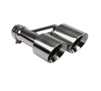 Punta Escape Punta De Escape De Acero Inoxidable Tipo H Para Coche, 63 Mm, Doble Corte Inclinado De102 Mm, Con Abrazadera Extremo de Escape(Left Side SS)