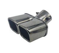 Punta Escape Punta De Silenciador Cuadrada Universal De Doble Salida De Acero Inoxidable, Accesorios Para Coche Cola De Escape Coche(Innet 75mm D)