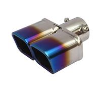 Punta Escape Punta De Silenciador Cuadrada Universal De Doble Salida De Acero Inoxidable, Accesorios Para Coche Cola De Escape Coche(Innet 60mm E)