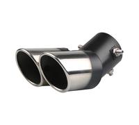 Punta Escape Punta De Silenciador Escape Coche Acero Inoxidable Ovalada Salida Doble Trasera Accesorios Redondos