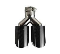 Punta Escape Silenciador de escape universal de fibra de carbono para coche, longitud idéntica, en forma de Y, doble salida, 1 unidad Extremo de Escape(51mm-89mm)