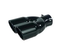 Punta Escape Silenciador De Tubo Escape Trasero Doble Cañón Acero Inoxidable Universal Coche 3 Colores 63 Mm Diámetro Entrada 76 Salida(BK straight)