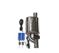 Punta Escape Sistema Escape Automóvi Control Válvula Eléctrica Kit Tubo Escape Silenciador Ángulo Válvula Ajustable Acero Inoxidable 51 63 70 76 Tubo Cola Coche(Remote LEFT 76MM)
