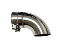 Punta Escape Supresor de tubo de escape de acero inoxidable para autopartes. Conexión de codo de salida Cola De Escape Coche(63mm)