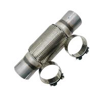 Punta Escape Tubo De Escape Coche, Conexión Flexible Telescópica, Conector Tubo Silenciador Fuelle Trenzado Soldado Con Universal Acero Inoxidable Tubo Silenciador(Slotting ID 48MM)