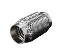 Punta Escape Tubo De Escape Conexión Suave Silenciador Manguera De Amortiguación Acero Inoxidable Flexible Corrugado Tubo Silenciador(102mmx100mm)