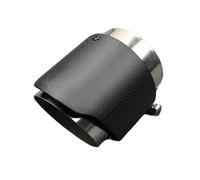 Punta Escape Tubo de escape de coche con silenciador de fibra de carbono, acero inoxidable 304 mate Extremo de Escape(77mm-114mm)