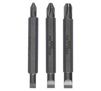 Bosch Juego de lámina doble 2 607 001 746 - S0,6x4,5,S0,8x5,5,S1,2x6,5,PH1,PH2,PH3,60mm (pack de 3)