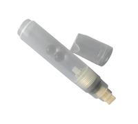 Punta plana o redonda de 10 mm, punta vacía transparente, cabeza plana de | Rotulador acrílico recargable vacío para pintar sobre madera, tela, piedra, cerámica, metal, vidrio, transparente, varilla