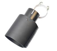 Punta Silenciador 1 Pieza De Tubo Silenciador De Extremo De Chorro De Arena Oulet 105mm Cubierta De Punta De Escape De Una Sola Capa De Aluminio Plano Negro Mate Garganta Cola(73-105mm)