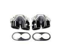 Punta Silenciador De Escape Con Silenciador Cuádruple Mejorado Para Benz W177 C118 CLA35 GLB35 X247 2020 2021 2022 2023 2024 Escape Trasero(Black B)