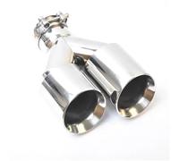 Punta Silenciador ID 2,50 Pulgadas OD 3,50 Pulgadas Universal Lado Izquierdo De Acero Inoxidable Silenciador De Punta De Escape De Coche Puntas Dobles Para F10 F30 Garganta Cola(IN 48mm OD 89mm)