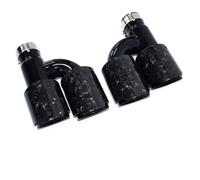 Punta Silenciador Para A4 A5 A6 A7 Modificación Del Tubo De Escape Punta De Silenciador De Salida Cuádruple Boquilla De Escape De Fibra De Carbono Escape Trasero(Negro)