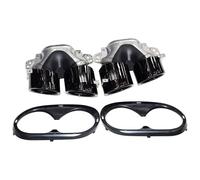 Punta Silenciador Para W177 C118 CLA35 X247 Para GLB35 A45S Para AMG A35 2020-2024 Tubo De Escape Silenciador Punta Boquilla Cola Del Coche(Black A)